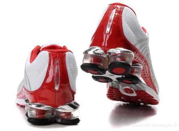 Hommes Nike Shox R4 625 blanc rouge (2)